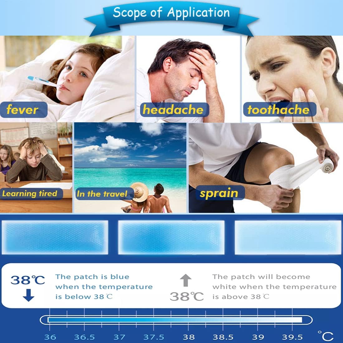 BANDA ANTIFIEBRE -  COOLING GEL PATCH