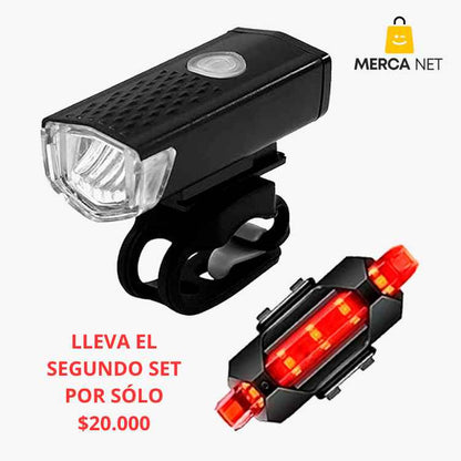 SET DE LUZ RECARGABLE PARA BICICLETAS